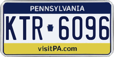 PA license plate KTR6096