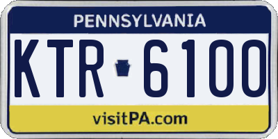 PA license plate KTR6100