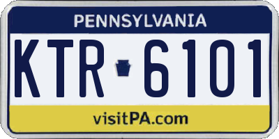 PA license plate KTR6101