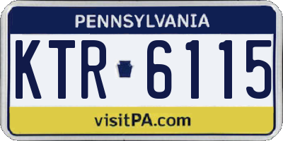 PA license plate KTR6115