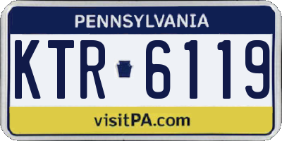 PA license plate KTR6119