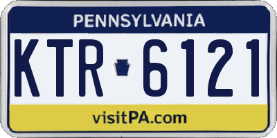 PA license plate KTR6121