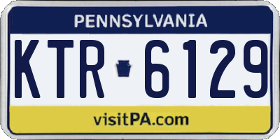 PA license plate KTR6129