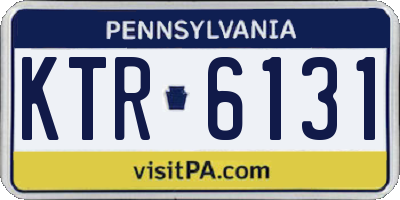 PA license plate KTR6131