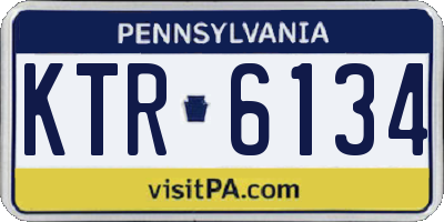 PA license plate KTR6134
