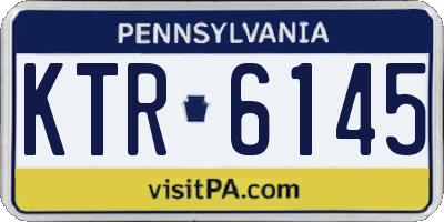 PA license plate KTR6145