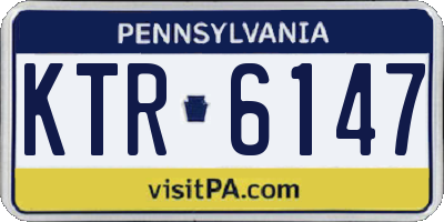 PA license plate KTR6147