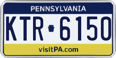 PA license plate KTR6150