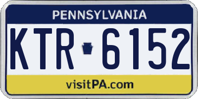 PA license plate KTR6152