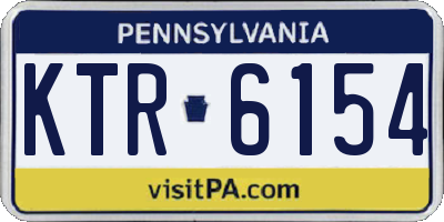 PA license plate KTR6154