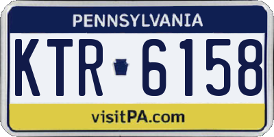 PA license plate KTR6158