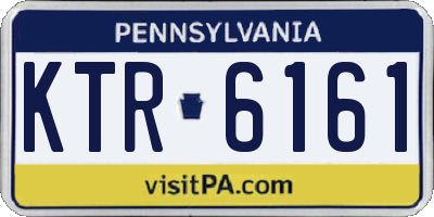 PA license plate KTR6161