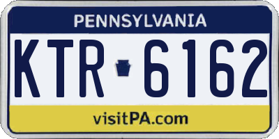 PA license plate KTR6162