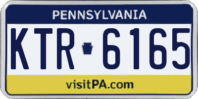 PA license plate KTR6165
