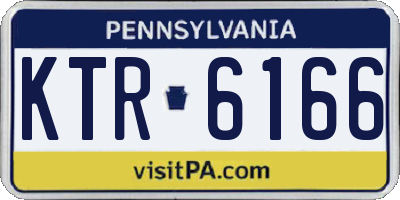 PA license plate KTR6166