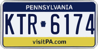 PA license plate KTR6174