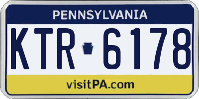 PA license plate KTR6178