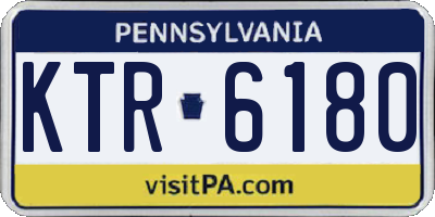 PA license plate KTR6180