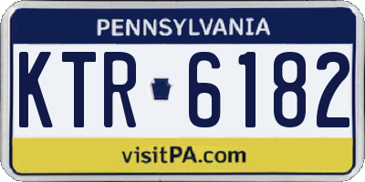 PA license plate KTR6182