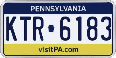 PA license plate KTR6183