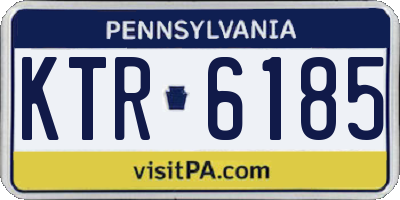PA license plate KTR6185