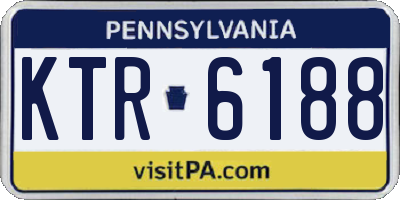 PA license plate KTR6188