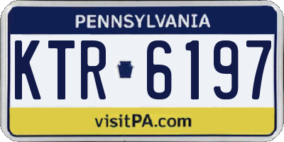PA license plate KTR6197