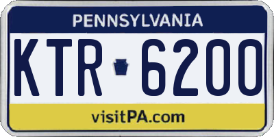 PA license plate KTR6200