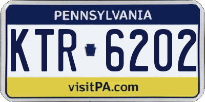PA license plate KTR6202