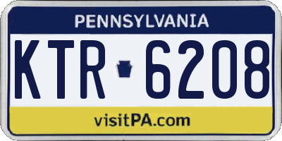 PA license plate KTR6208