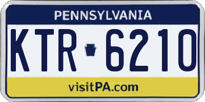 PA license plate KTR6210