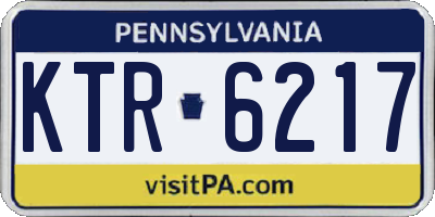 PA license plate KTR6217