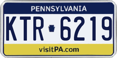PA license plate KTR6219