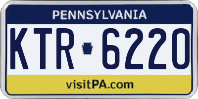 PA license plate KTR6220