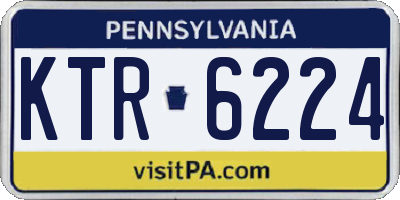 PA license plate KTR6224