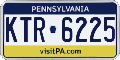 PA license plate KTR6225