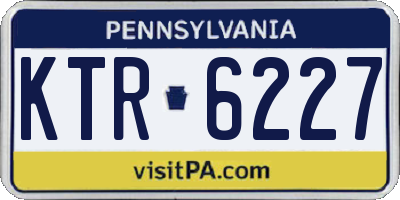 PA license plate KTR6227