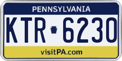 PA license plate KTR6230