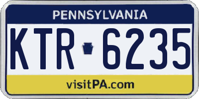 PA license plate KTR6235