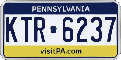 PA license plate KTR6237