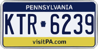 PA license plate KTR6239