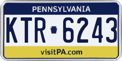 PA license plate KTR6243