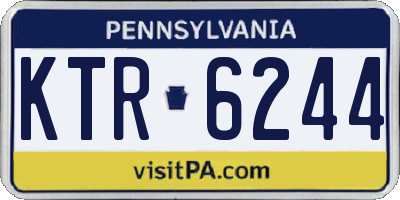 PA license plate KTR6244
