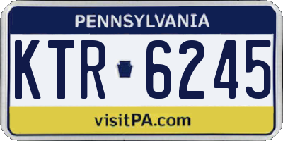 PA license plate KTR6245