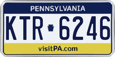 PA license plate KTR6246