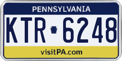 PA license plate KTR6248