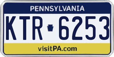 PA license plate KTR6253