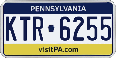 PA license plate KTR6255