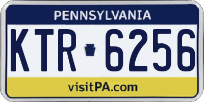 PA license plate KTR6256