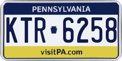 PA license plate KTR6258